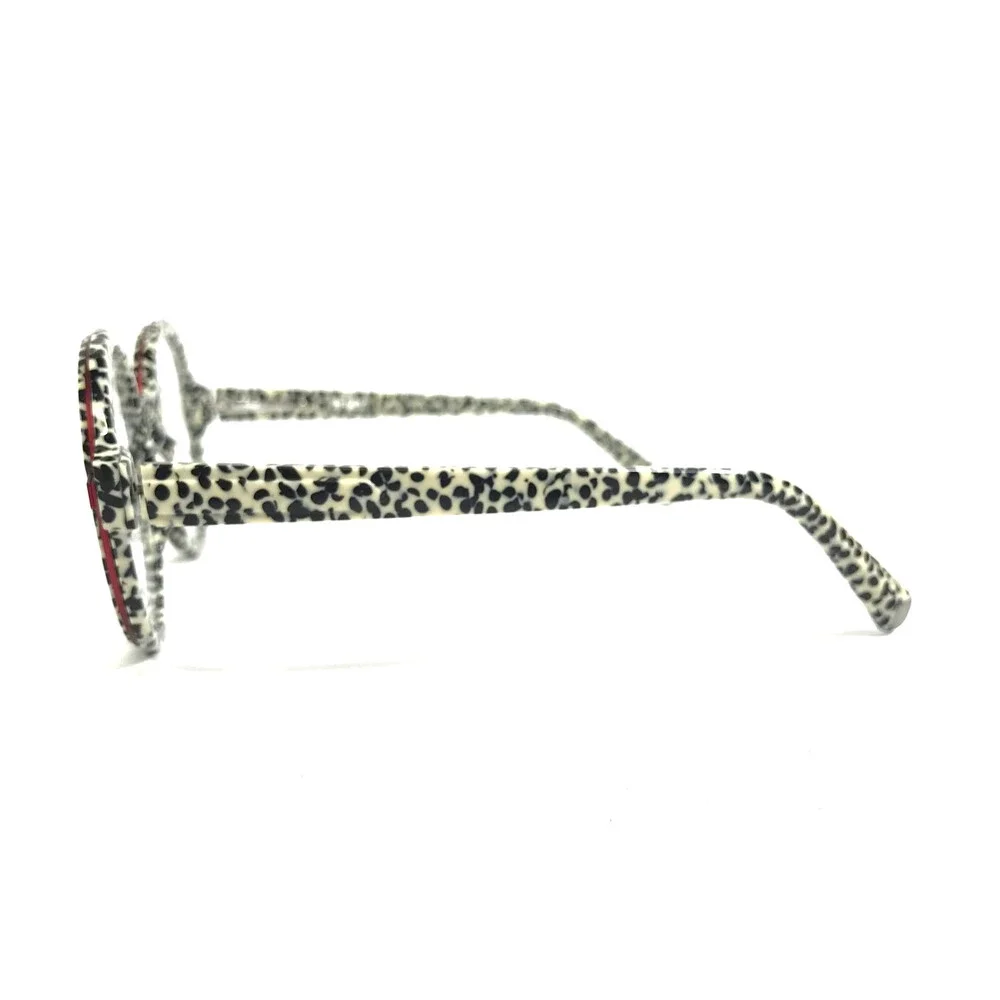 J.F. Rey Eyeglasses Frames JF1342 9138 Black White Cow Print Polka Dot 51-22-140
